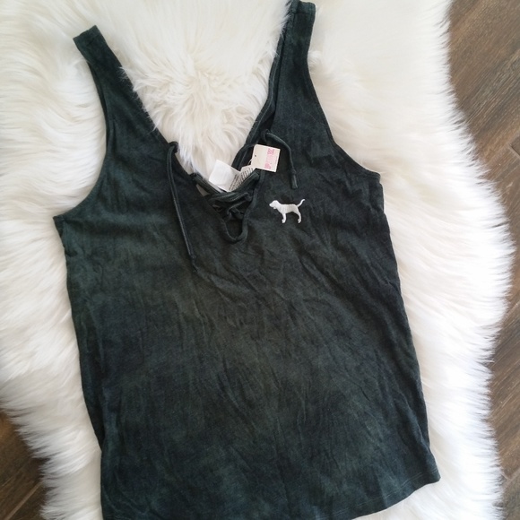 PINK Victoria's Secret Tops - B2G1 NWT Victoria's Secret PINK Green Tye Dye Tank